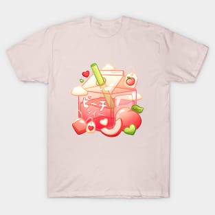 Aesthetic Sweet Peach Tea Carton T-Shirt